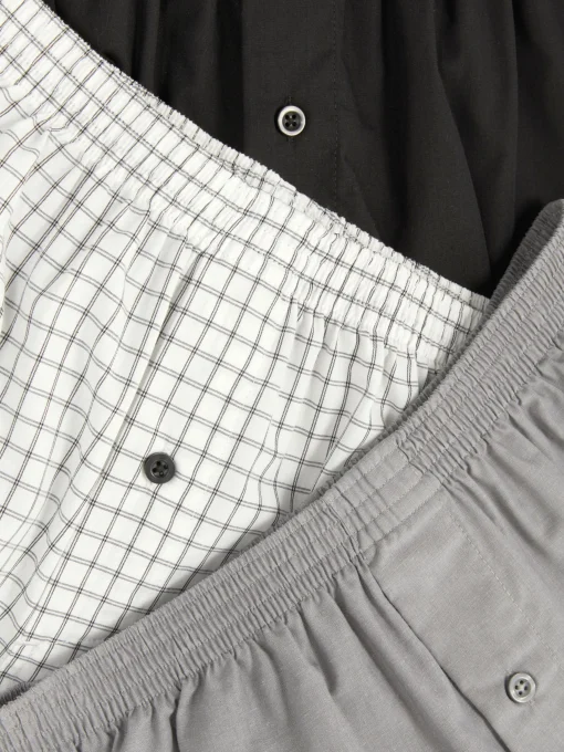 3-Pack Essential Checked Boxers