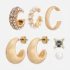 6-Pack Faux Pearl Cuff Earrings