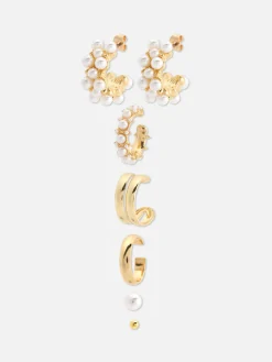 6-Pack Faux Pearl Earrings