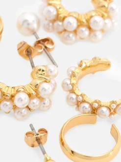 6-Pack Faux Pearl Earrings