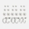 12-Pack Faux Pearl Stud Earrings