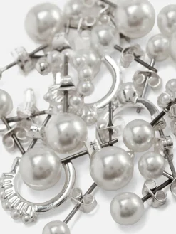 12-Pack Faux Pearl Stud Earrings