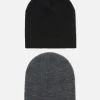 2-Pack Fine Knit Beanie Hats