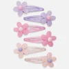 6-Pack Flower Snap Hair Clips