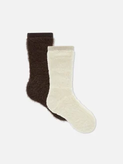 2-Pack Fluffy Socks