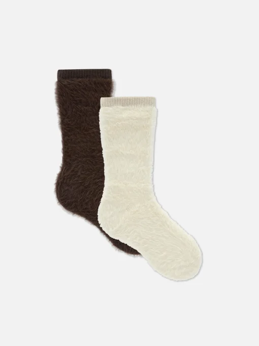 2-Pack Fluffy Socks