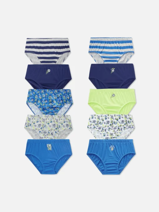 10-Pack Football Graphic Briefs