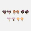 5-Pack Glow In The Dark Clip-On Halloween Earrings