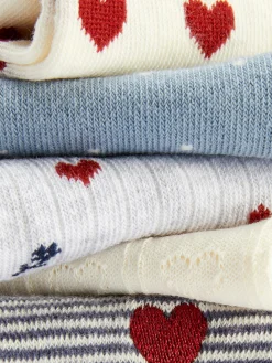 5-Pack Heart Crew Socks