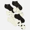 7-Pack Heart Monochrome Shoe Liners