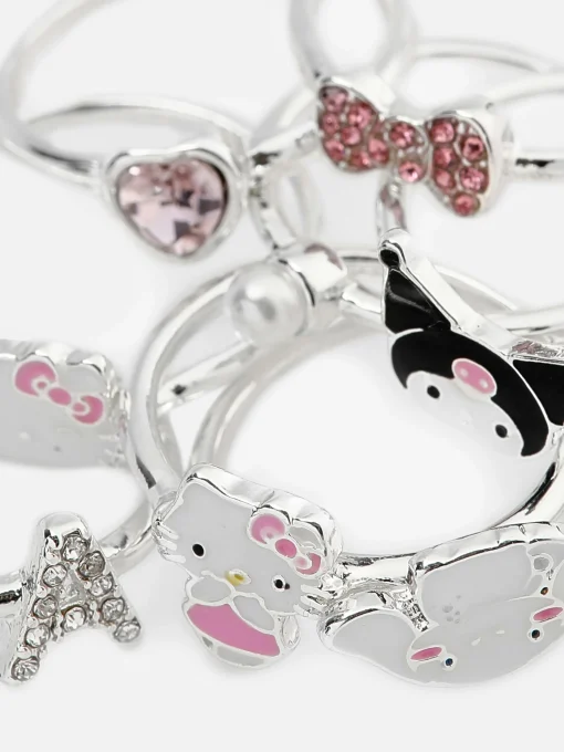 8-Pack Hello Kitty Rings