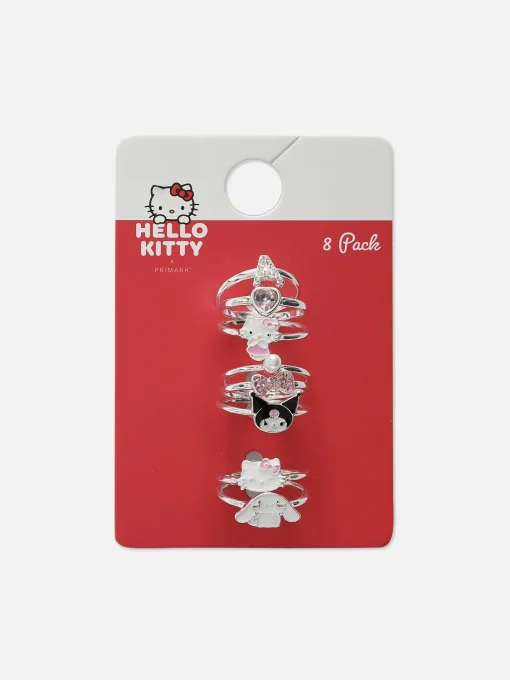 8-Pack Hello Kitty Rings