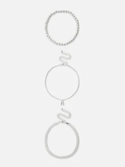 3-Pack Initial Infinity Anklets