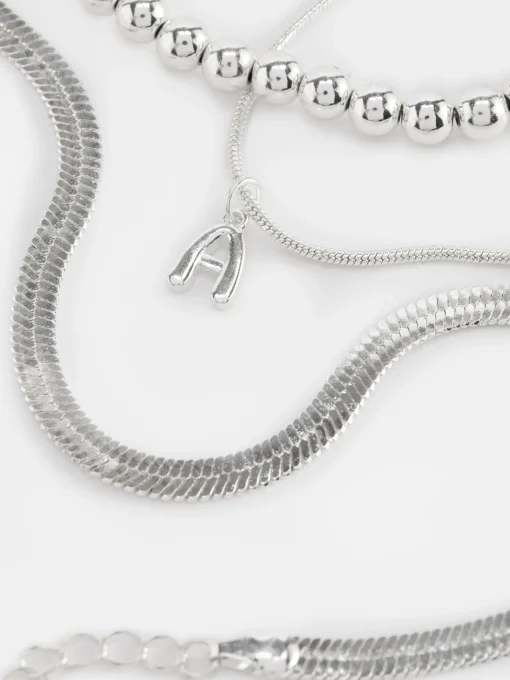 3-Pack Initial Infinity Anklets