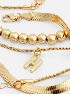 3-Pack Initial Infinity Anklets