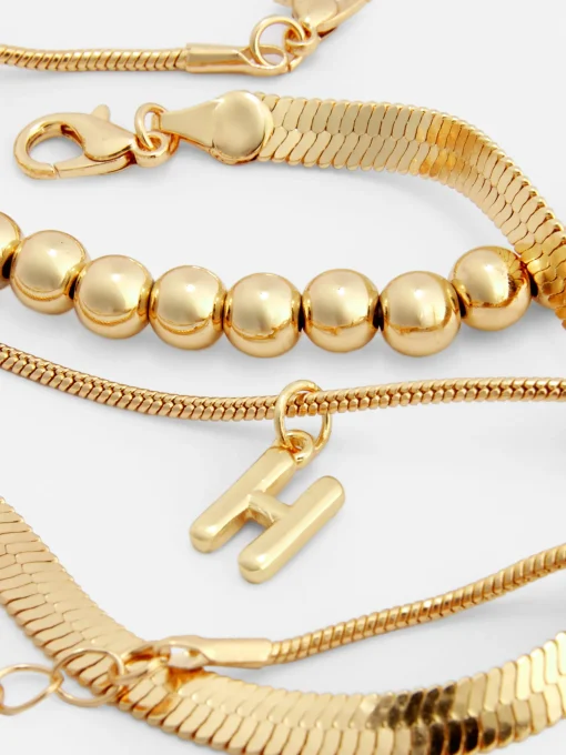 3-Pack Initial Infinity Anklets