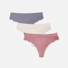 3-Pack Invisible Lace Back Thongs
