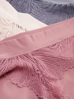 3-Pack Invisible Lace Back Thongs