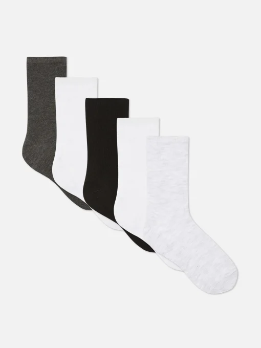 5-Pack Knit Crew Socks