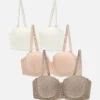 3-Pack Lace Balcony Bras