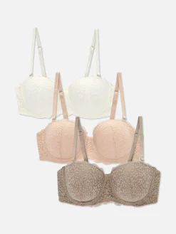 3-Pack Lace Balcony Bras