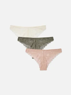 3-Pack Lace Brazilian Briefs