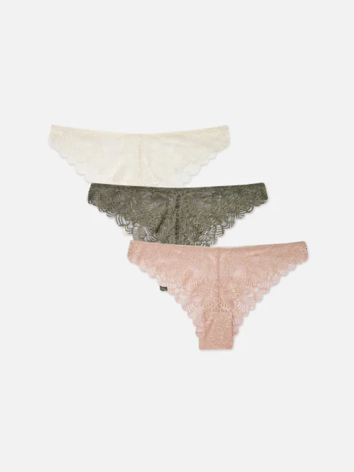3-Pack Lace Brazilian Briefs