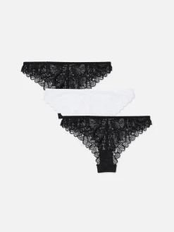 3-Pack Lace Brazilian Briefs