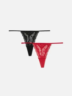 3-Pack Lace G-String Thongs