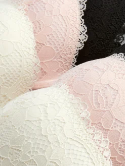 3-Pack Lace Push-Up Padded Plunge Bras