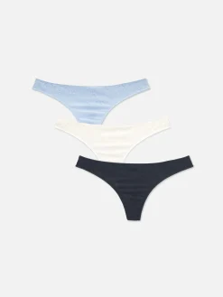 3-Pack Lace Thongs