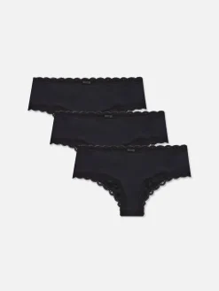 3-Pack Lace Trim Hipster Briefs