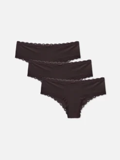 3-Pack Lace Trim Hipster Briefs
