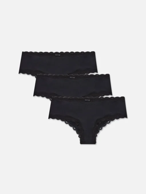 3-Pack Lace Trim Hipster Briefs