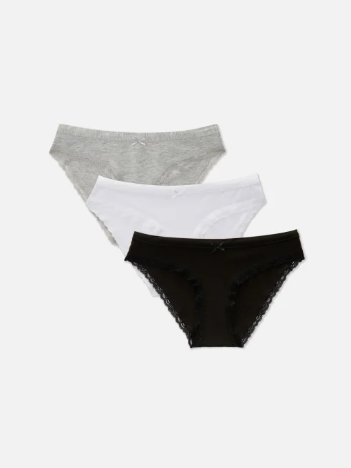 3-Pack Lace Trim Mini Briefs