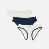 3-Pack Lace Trim Mini Briefs