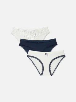 3-Pack Lace Trim Mini Briefs