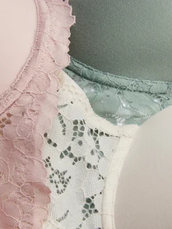 3-Pack Lace Wing T-Shirt Bras