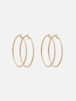 2-Pack Large Hoop Earrings