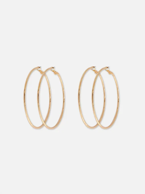 2-Pack Large Hoop Earrings