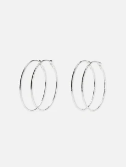 2-Pack Large Hoop Earrings