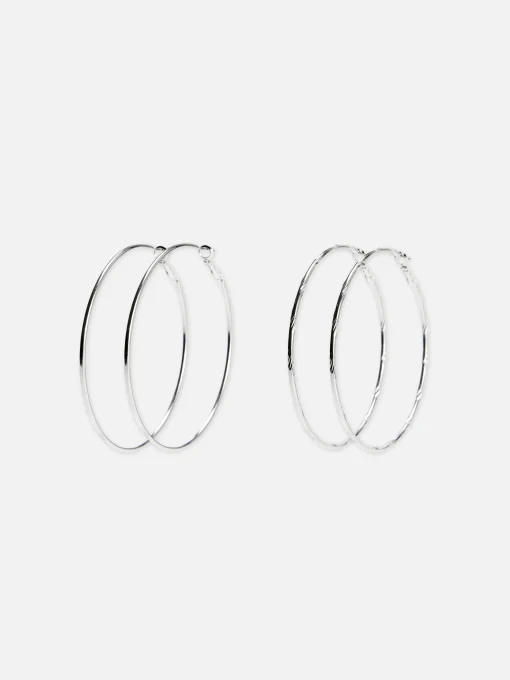 2-Pack Large Hoop Earrings