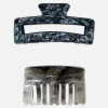 2-Pack Marble Claw Clips
