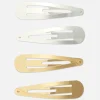 4-Pack Metal Snap Hair Clips
