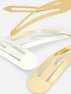 4-Pack Metal Snap Hair Clips