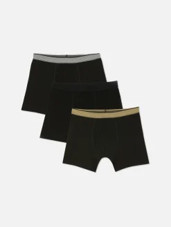 3-Pack Metallic Waistband Boxer Briefs