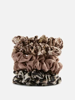 6-Pack Micro Animal Print Scrunchies