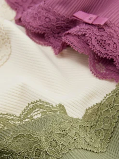 3-Pack Microfiber Lace Trim Hipster Briefs