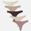 5-Pack Microfiber Thongs