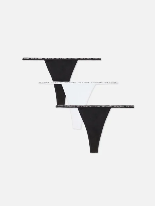 3-Pack Microfiber Thongs
